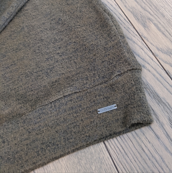 Lucky Brand Drop Shoulder Cloud Jersey Top Heather Green - Picture 5 of 6